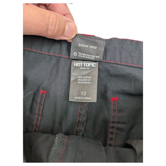 Hot Topic Naruto Shippuden Akatsuki Mesh Wide Leg Cargo Pants Size 13 Emo Grunge - Picture 10 of 14